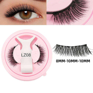 Magnetic eyelashes with applicator kit for natural, voluminous 3D faux mink lash look