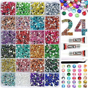 Multicolor Rhinestone Set for DIY Nail Art and Crafts.