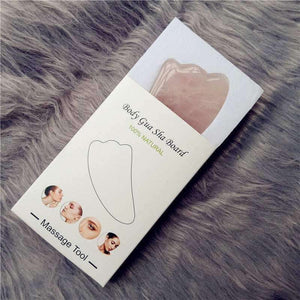 Natural Jade Gua Sha Scraper Board Massage Rose Quartz Jade.
