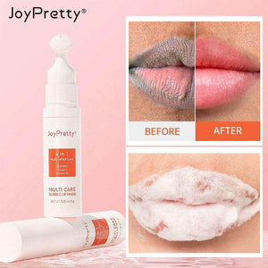 JoyPretty 4-in-1 Bubble Lip Mask exfoliating and moisturizing dark lips balm gloss oil
