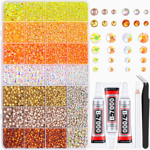 Multicolor Rhinestone Set for DIY Nail Art and Crafts.