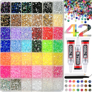 Multicolor Rhinestone Set for DIY Nail Art and Crafts.