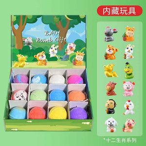 Colorful crystal bath salt ball sets for children, best bath toys with hidden zodiac surprises and soothing scents