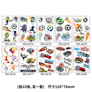 Tattoo stickers for the US, Canada, Mexico World Cup football rugby tournament, America's Cup face paper, waterproof sweat-resistant hair 10 sheets.