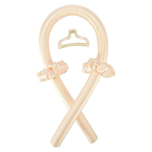 Heatless curling rod headband set with silk velvet hair rollers, scrunchies, and claw clip for overnight curls
