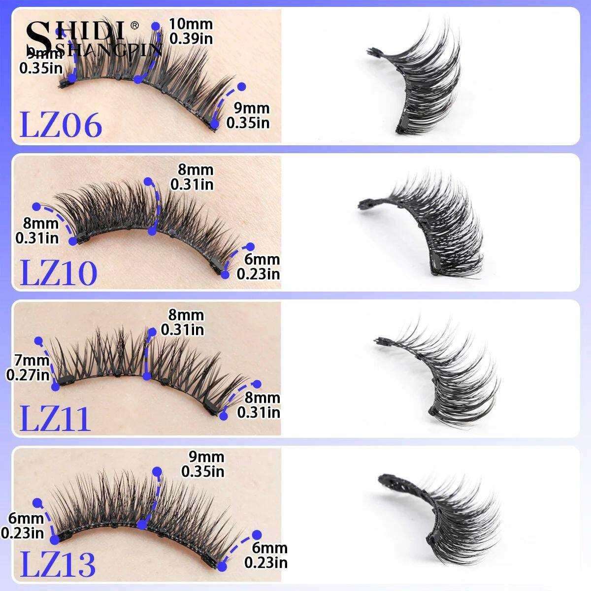 Magnetic eyelashes kit with applicator for natural, voluminous 3D faux mink lashes, glue-free and reusable