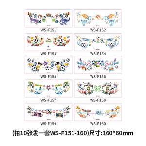 Tattoo stickers for the US, Canada, Mexico World Cup football rugby tournament, America's Cup face paper, waterproof sweat-resistant hair 10 sheets.