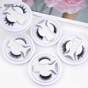 Magnetic eyelashes kit with reusable 3D faux mink lashes and applicator for natural volume