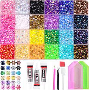 Multicolor Rhinestone Set for DIY Nail Art and Crafts.