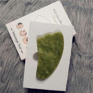 Natural Jade Gua Sha Scraper Board Massage Rose Quartz Jade.
