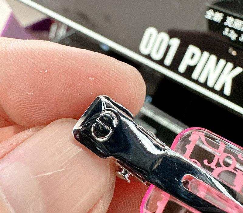 Dior Designer Hair Clips – Stylish Pink Logo Hair Accessories.