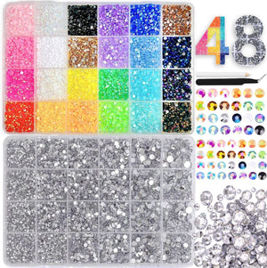 Multicolor Rhinestone Set for DIY Nail Art and Crafts.