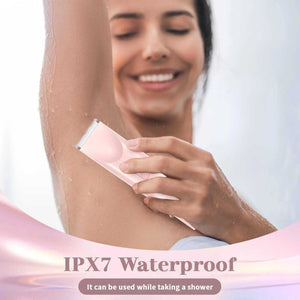 Waterproof electric razor for facial hair remover electric squeegee for women Blue wet hair removal razor.