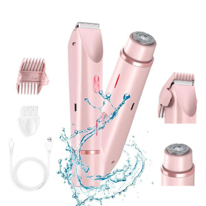 Waterproof electric razor for facial hair remover electric squeegee for women Blue wet hair removal razor.