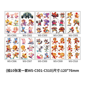 Tattoo stickers for the US, Canada, Mexico World Cup football rugby tournament, America's Cup face paper, waterproof sweat-resistant hair 10 sheets.