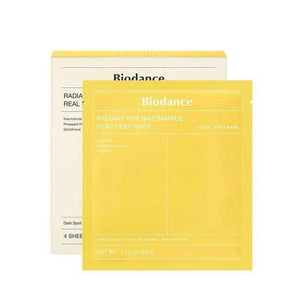 Two Biodance facial sheet masks on a white background
