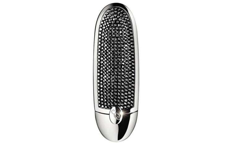 Guerlain Exquisite Gemstone Queen Lipstick Shell Black Gold Radiant Crystal Pink.