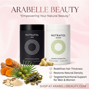 Nutrafol Hair Growth supplement bottle by Arabelle Beauty for thicker, fuller hair