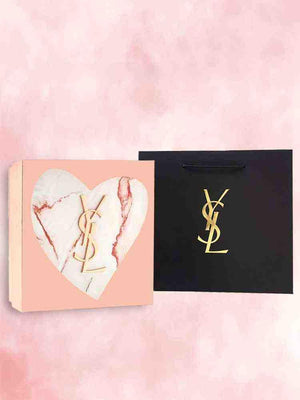 YSL Pink Marble Limited Edition makeup set with pink marble design and luxury packaging
