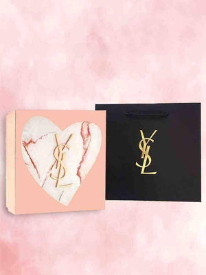 YSL Pink Marble Limited Edition makeup set with pink marble design and luxury packaging