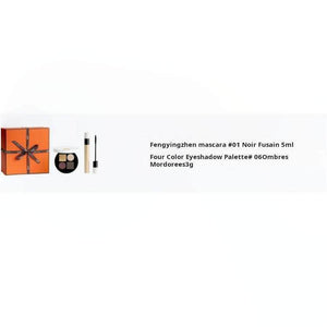 HERMES Four-Color Eyeshadow Palette Mascara Gift Box Makeup Set Naturally Modify Skin Tone 3g+5ml