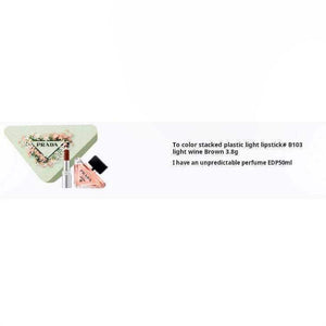 PRADA Heart Flower Lip Perfume Set EDP Bitter Orange Amber 50ml+3.8g.