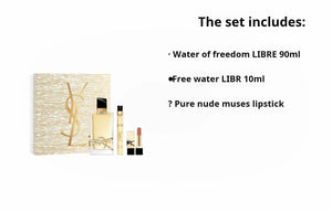 YSL Eau de Parfum Set (Eau de Parfum, Floral Fruity Scent, 90ml Full Size + 10ml Sample + Sample Lipstick) - Birthday Gift, New Year's Gift, or Girlfriend Gift