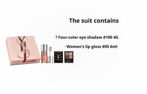 YSL Saint Laurent Eyeshadow Lip Gloss Makeup Set Natural and Long-lasting 6ml+4g