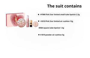 YSL Saint Laurent Limited Edition Pink Cushion Lipstick Gift Set, 2026 Valentine's Day Collection, Easy-to-Apply, Long-Lasting, Moisturizing, New Year's Birthday Gift for Girlfriend
