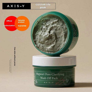 AXIS-Y Wormwood Pore Purifying Mud Mask 100ml tube with natural ingredients for deep pore cleansing and soothing skin care