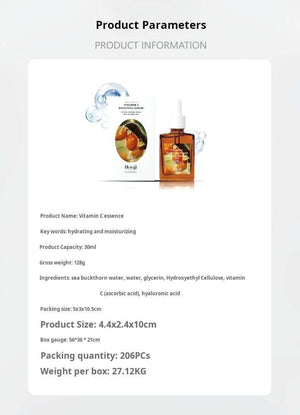 Hoygi Vitamin C Serum bottle with brightening and hydrating properties on white background