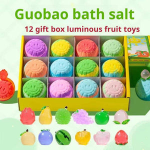 Colorful crystal bath salt balls with hidden zodiac toys, the best bath toys for kids' fun and safe bath time experience