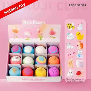 Colorful crystal bath salt ball sets with hidden zodiac toys, best bath toys for kids' fun and safe bath time