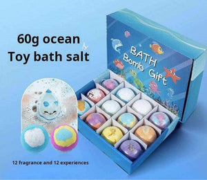 Colorful crystal bath salt ball sets for children with hidden zodiac toys, perfect best bath toys for fun and safe bath time.
