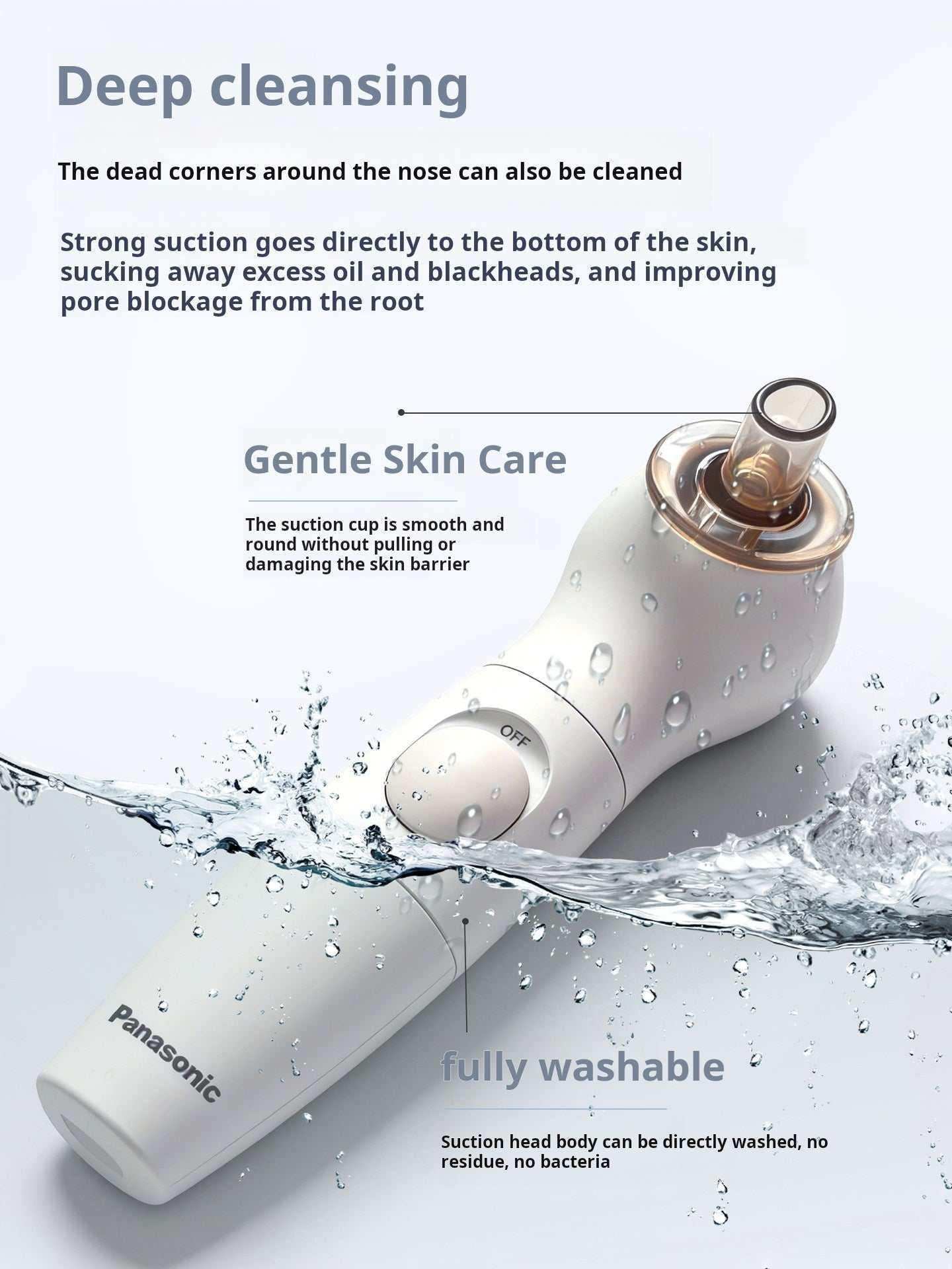 Japan Panasonic EH-SC10 blackhead suction device pore cleaner dry battery imported nose beauty device blackhead removal