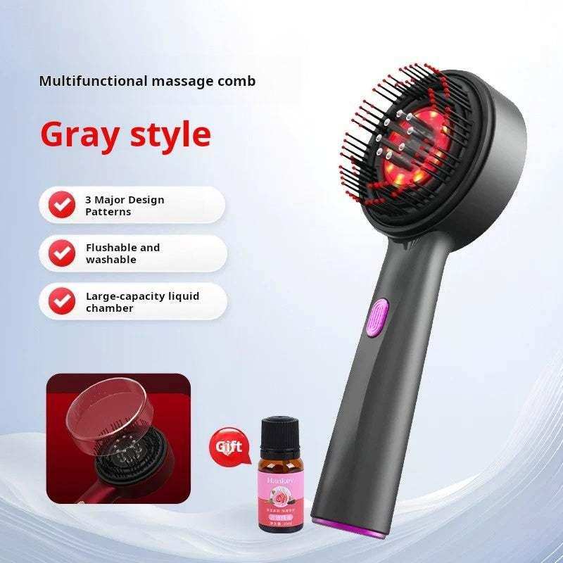 Scalp massager minnow medicine artifact head kneading massage comb red light electric introduction essence hair growth comb