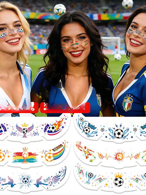 Five stickers for the US, Canada, and Mexico World Cup tattoo stickers, football match support freckles, face stickers, sweat-proof party makeup stickers, and more.