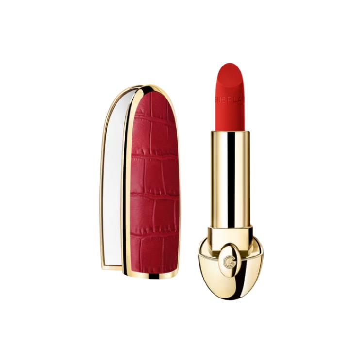 Guerlain Crimson Crocodile Pattern Gemstone Lipstick Lipstick Silky Creamy Matte Lightweight, Long-Lasting, Easy to Apply, Premium Look, 3.5g.