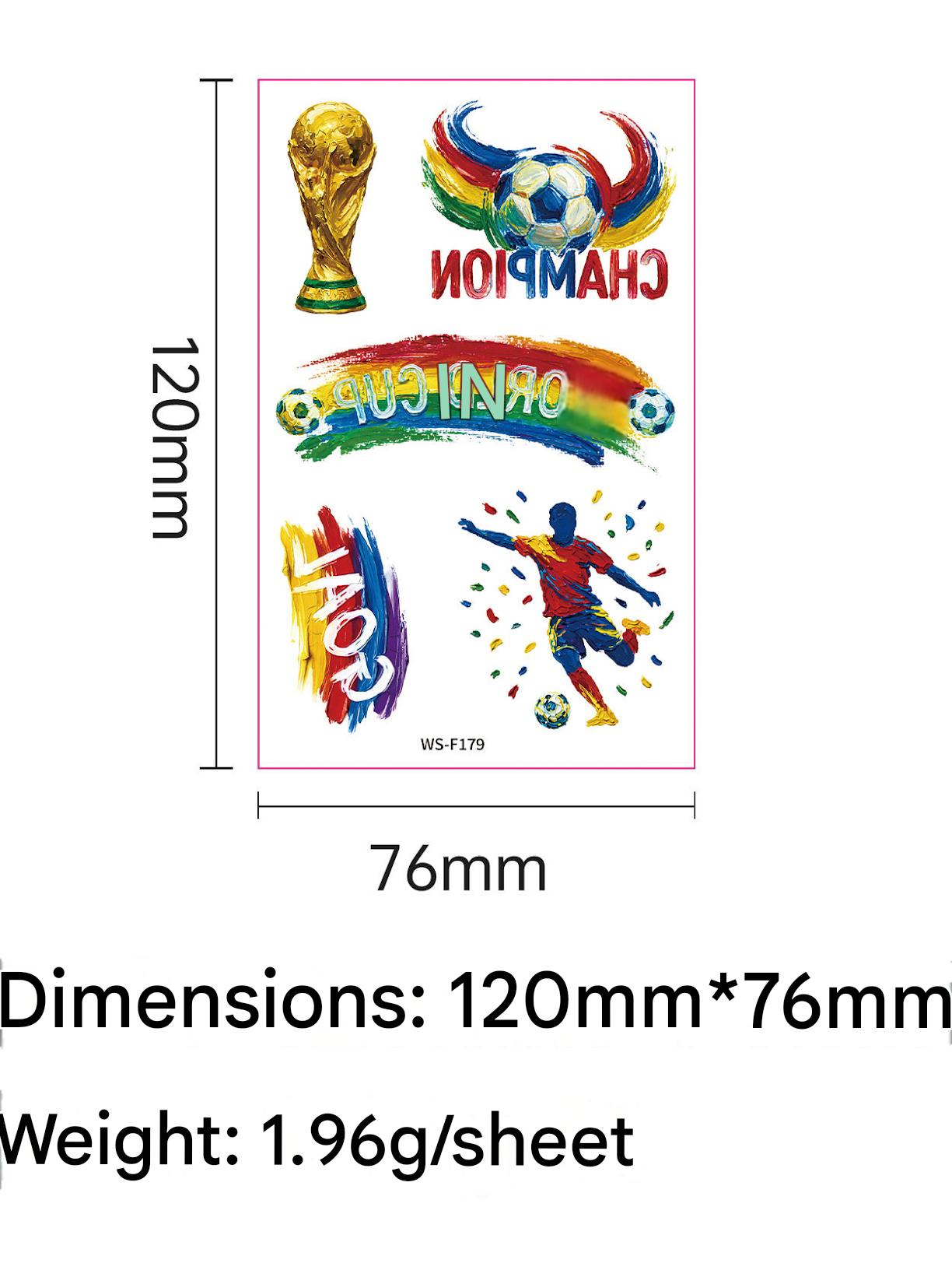 2026 World Cup Temporary Tattoos – Football Cheer Stickers for Face and Body.