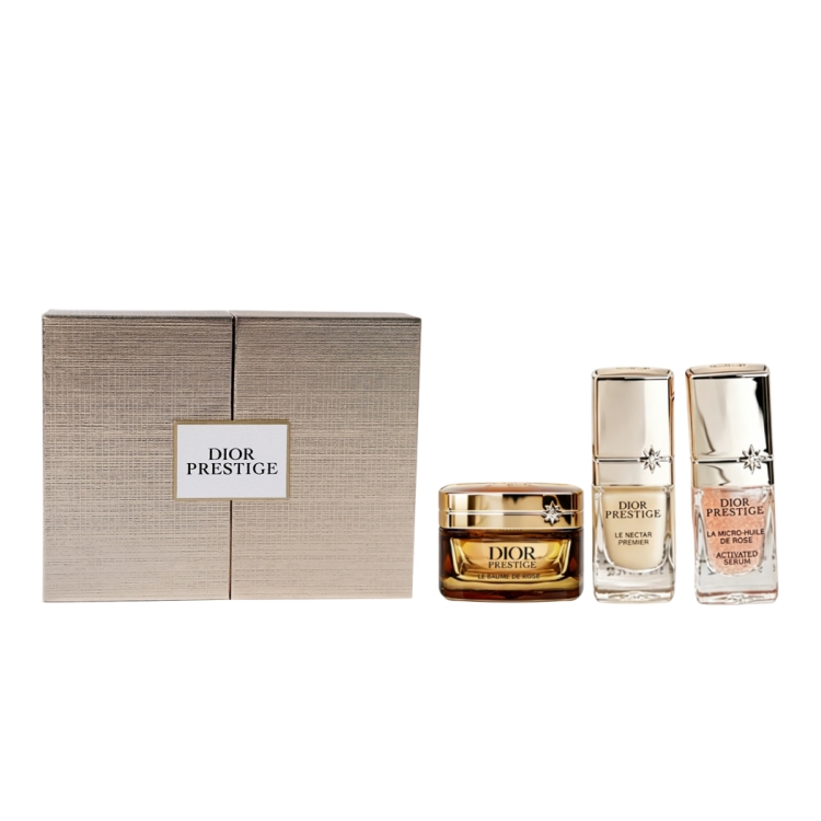 DIOR Floral Secret Essence Art Luxury Sample Skincare Set Soothes, firms, moisturizes, and nourishes