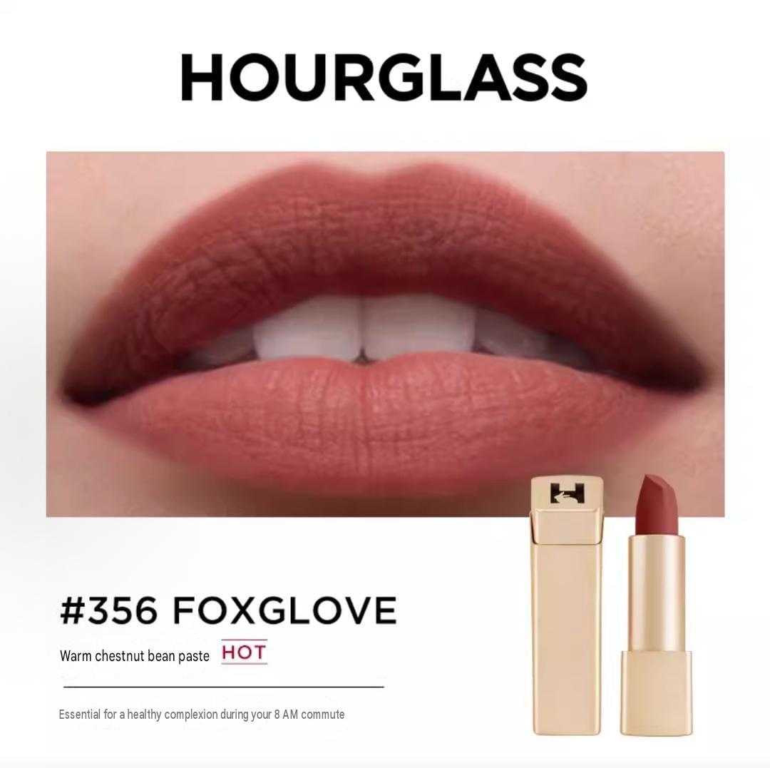 Hourglass light mist gold rabbit lipstick + small gold tube mouth red makeup set
