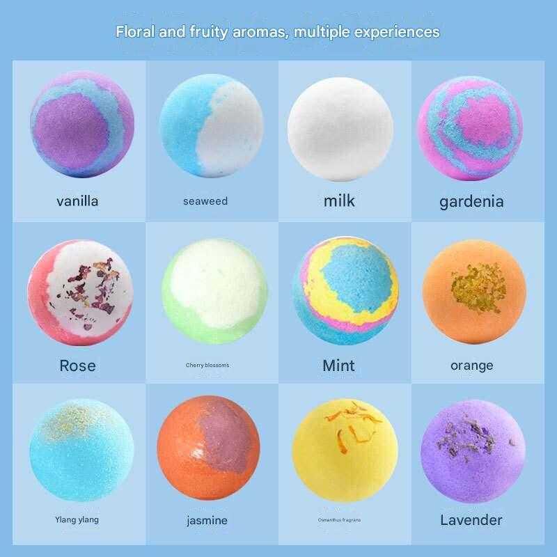 IYOKUJI CLUB 12-Piece Kids Bath Bomb Set with Surprise Toys.