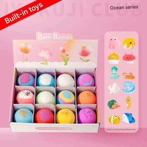 IYOKUJI CLUB 12-Piece Kids Bath Bomb Set with Surprise Toys.