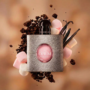 عطر Black Opium Silver Edition مع عناصر المكونات الطبيعية