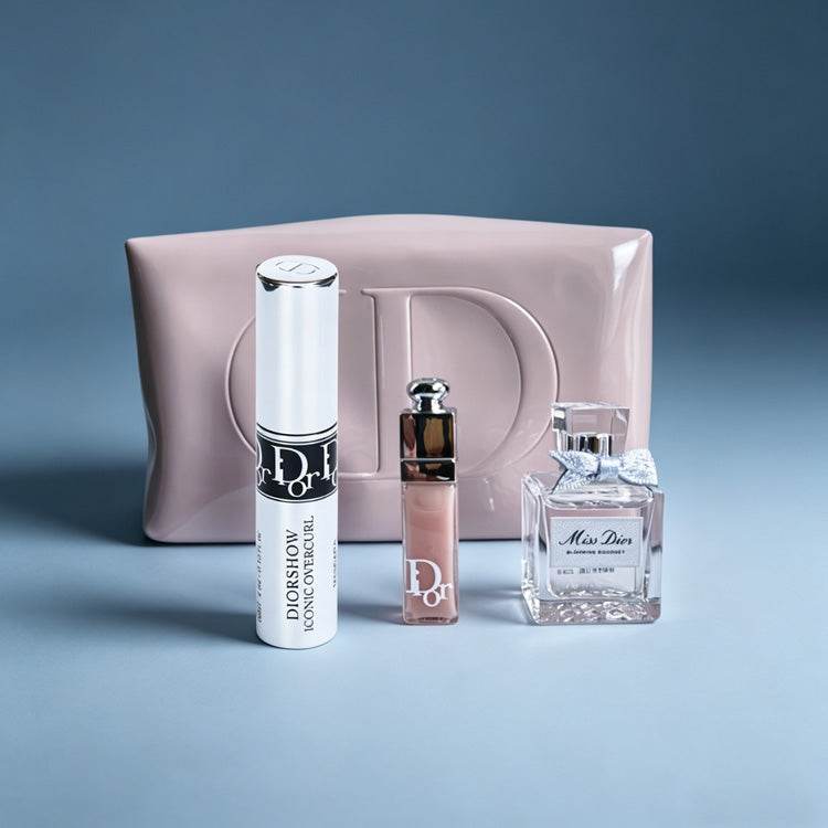 DIOR Lip Honey Floral Perfume Mascara Makeup Set Natural Transparent Four-Piece Set