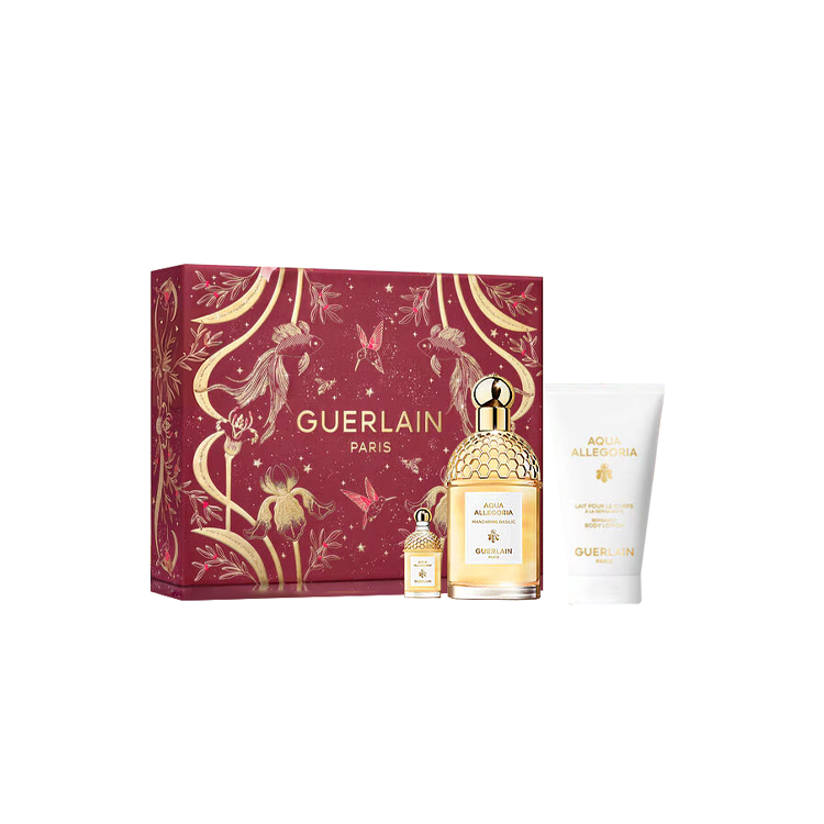 علبة هدية عطر غيرلان Citrus Basil الحمراء مع جميع القطع