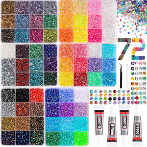 72-grid bulk Rhinestone Gems Kit with complete tool setup for large scale DIY and crafting projects.