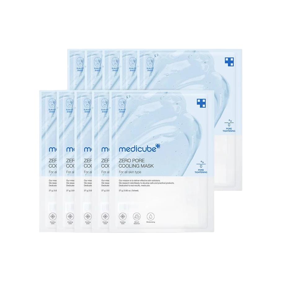 ماسك ميديكيوب Zero Pore Cooling Mask الورقي المبرد بعبوته الزرقاء الفاتحة