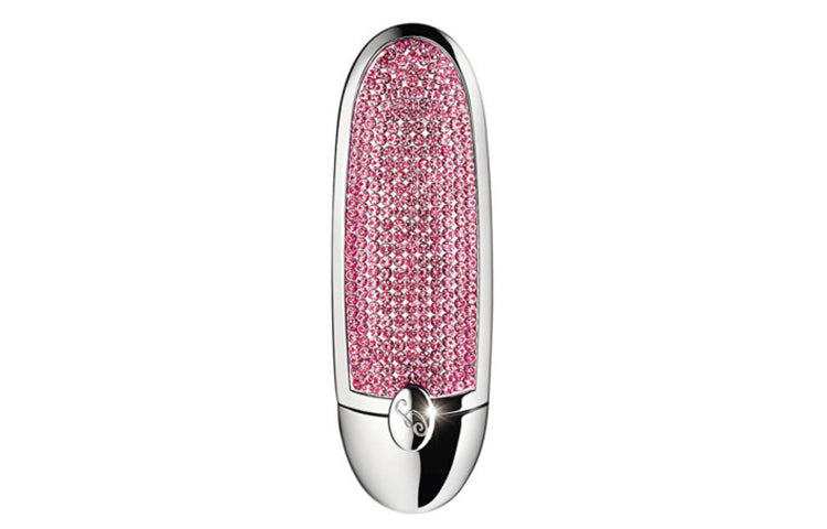Guerlain Exquisite Gemstone Queen Lipstick Shell Black Gold Radiant Crystal Pink.