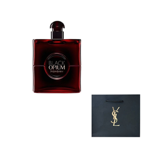 قارورة العطر مع كيس التسوق الأسود